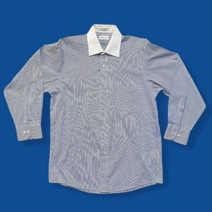 Van Heusen Blue Stripped Collar Shirt